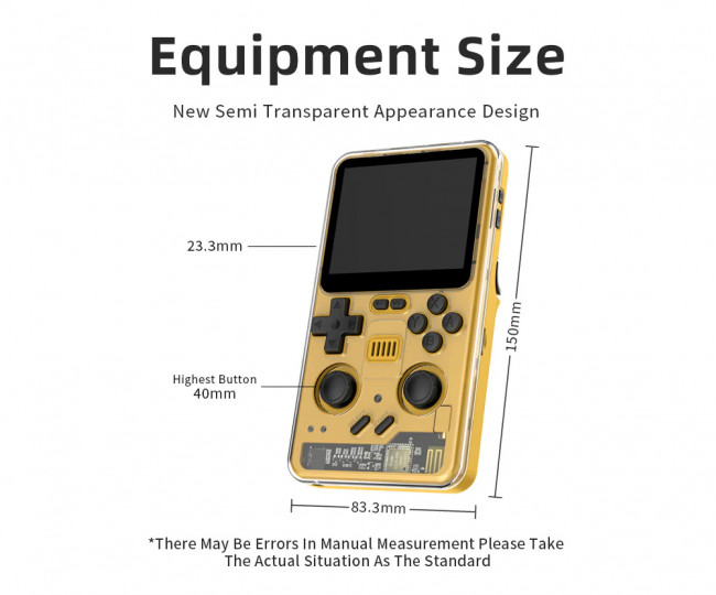 Портативная игровая приставка POWKIDDY RGB20 PRO (Yellow)